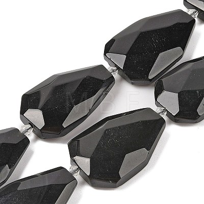 Natural Obsidian Beads Strands G-P548-B01-01-1