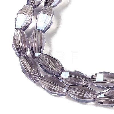 Electroplate Glass Beads Strands GLAA-Q101-03B-PL01-1