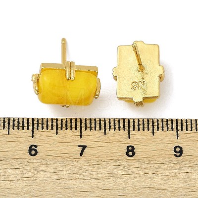 Brass Stud Earrings KK-F358-03G-04-1