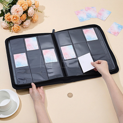 9-Grid PU Leather Photo Albums with Zipper AJEW-WH0696-877-1