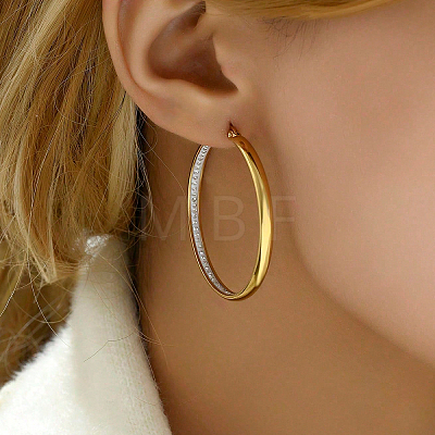 Vintage Stainless Steel Hoop Earrings ZA9910-1