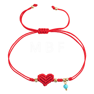 Round Synthetic Turquoise Charm Bracelets HY7206-1-1