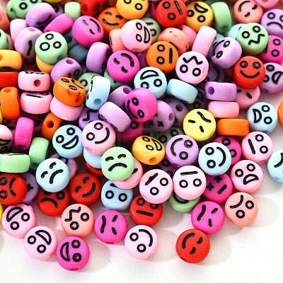 Opaque Acrylic Beads MACR-YW0001-22A-1