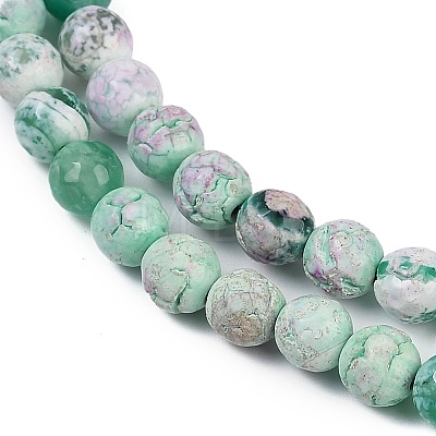 Natural Fire Crackle Agate Beads Strands G-C082-A01-46-1