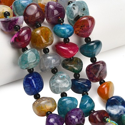 Natural Dragon Veins Agate Beads Strands GG-L001-I01-01G-1