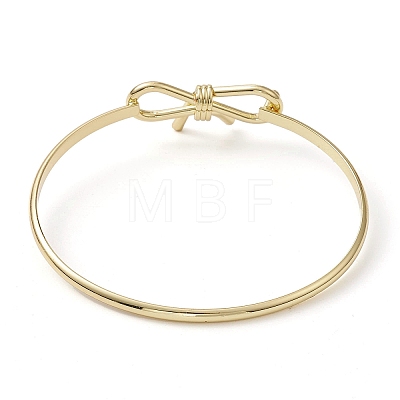 Bowknot Brass Bangles BJEW-D039-39G-1