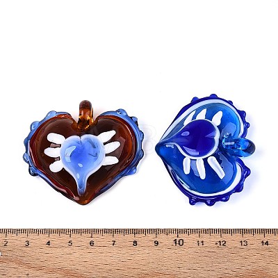 Handmade Lampwork Pendants LAMP-T024-02M-1
