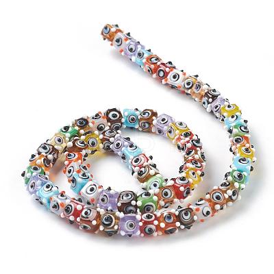 Handmade Bumpy Lampwork Beads Strands LAMP-G142-03C-1