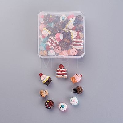 Cake Theme Resin Cabochons CRES-X0010-13-1
