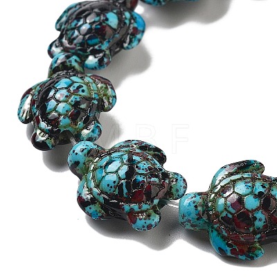 Synthetic Turquoise Dyed Beads Strands G-P507-05O-1