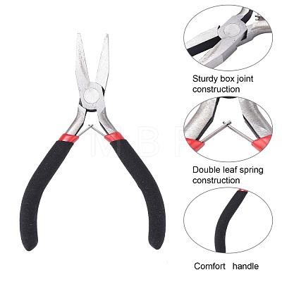 Carbon Steel Flat Nose Pliers for Jewelry Making Supplies P019Y-1