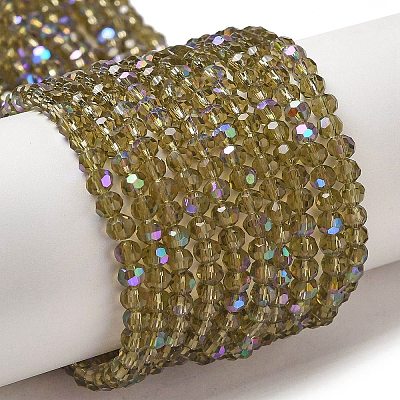 Electroplate Transparent Glass Beads Strands LS-EGLA-A035-T3mm-L16-1