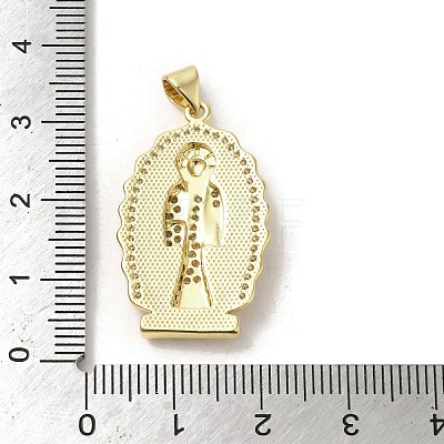 Brass Pave Shell Pendants KK-I708-16I-G-1