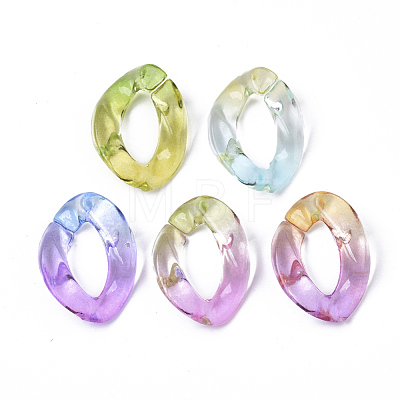 Two Tone Transparent Acrylic Linking Rings OACR-S036-001A-M-1