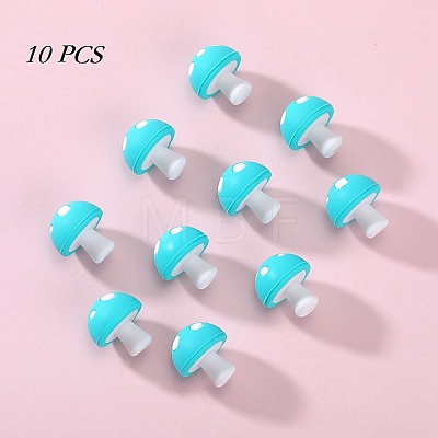 10Pcs Mushroom Silicone Focal Beads JX901I-01-1