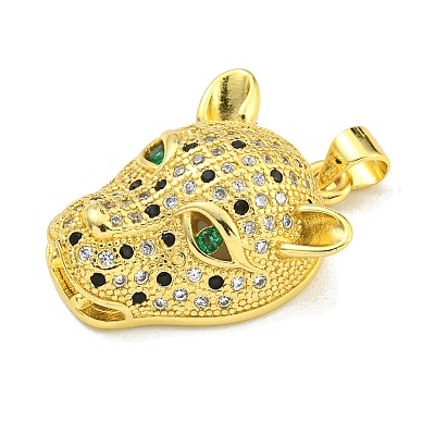 Brass Micro Pave Cubic Zirconia Pendants KK-K354-13E-G-1