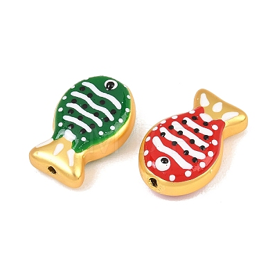 Baking Paint Opaque Glass Enamel Beads GL-CBA4370-01-1