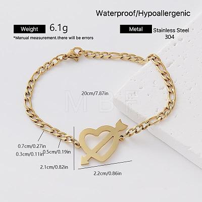 European Style 304 Stainless Steel Link Bracelets for Women OZ9661-4-1