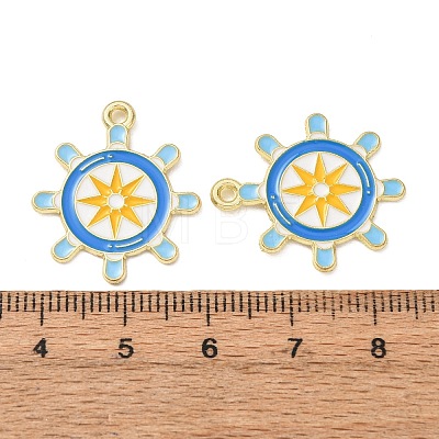 Ocean Alloy Enamel Pendants ENAM-B041-01L-1