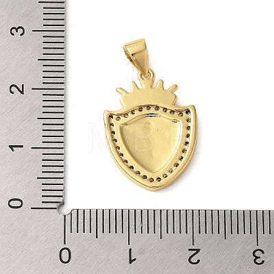 Rack Plating Brass Micro Pave Cubic Zirconia Pendants KK-P279-26A-G-1