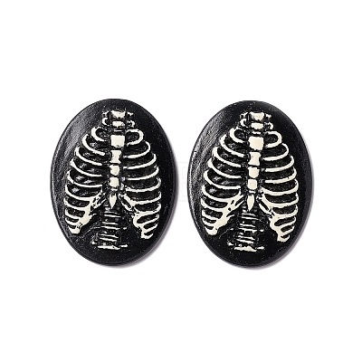 Halloween Cameos Opaque Resin Cabochons RESI-C017-01F-1
