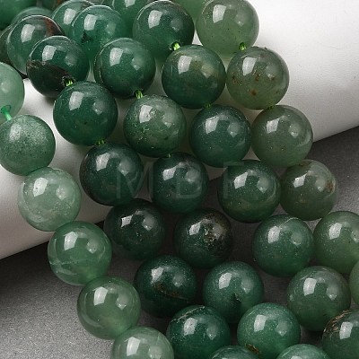 Natural Green Aventurine Beads Strands G-Q462-12mm-20-1