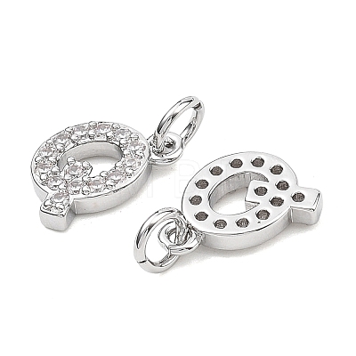 SHEGRACE Brass Micro Pave Clear Cubic Zirconia Pendants XGRQ29210-394P-Q-1
