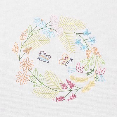 DIY Embroidery Fabric with Eliminable Pattern DIY-P032-B01-1