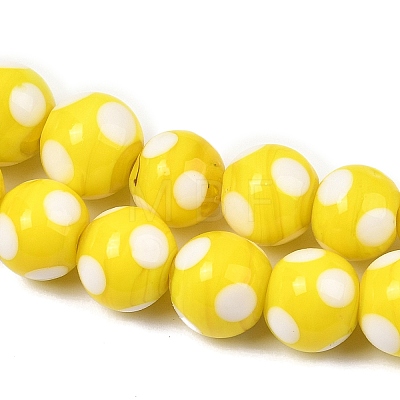 Handmade Lampwork Beads LAMP-D002-10mm-01D-1