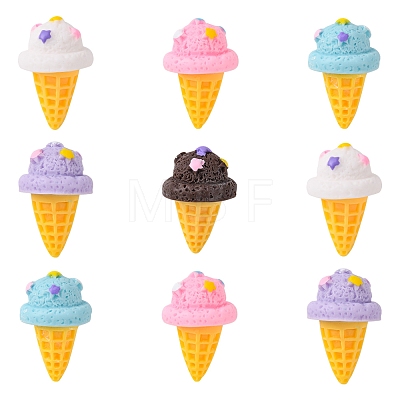 50Pcs 5 Colors Imitation Ice Cream Decoration AJEW-CJ0001-20-1