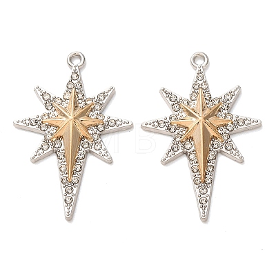 Alloy Rhinestone Pendants RB-CBAA987-17B-1