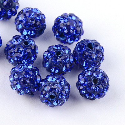 Handmade Polymer Clay Disco Ball Beads RB-R040-6mm-09-1