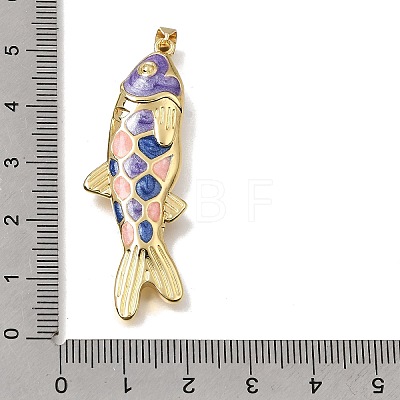 Brass Enamel Pendants KK-CBAEEA8-09B-G-1