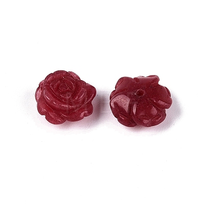 Dyed Natural White Jade Carved Beads G-Q601-41B-02-1