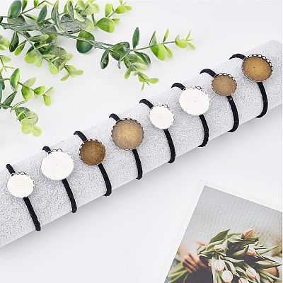  24Pcs 4 Style Elastic Hair Ties OHAR-NB0001-22-1