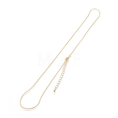 Brass Round Snake Chain Necklaces Making MAK-L025-02G-1