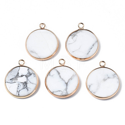 Natural Howlite Pendants G-Q998-010H-1