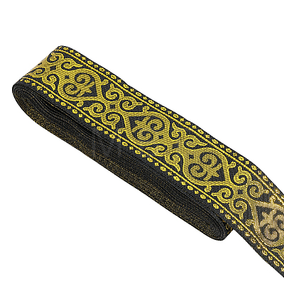 Vintage Jacquard Polyester Ribbon OCOR-WH0109-342A-1