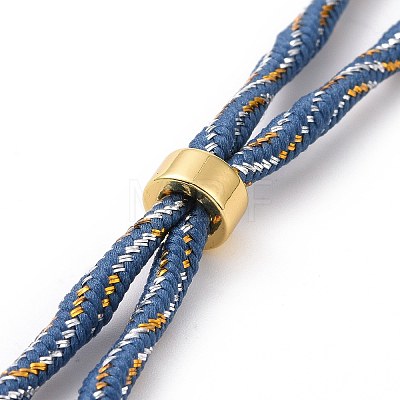 Nylon Cord Silder Bracelets MAK-C003-03G-17-1