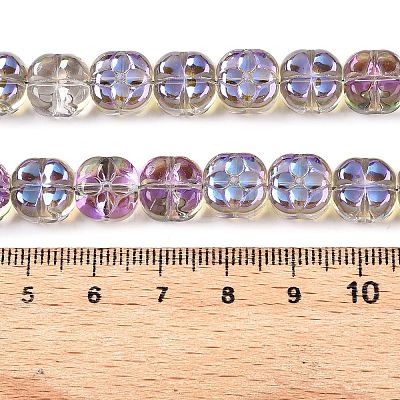 Electroplate Glass Beads Strands EGLA-T021-06F-1