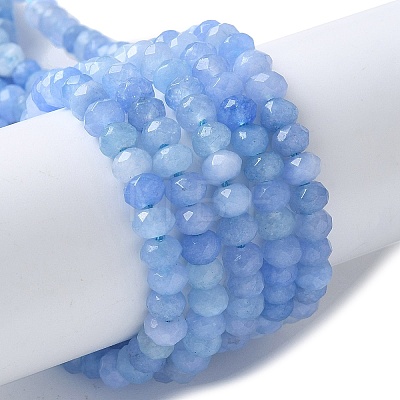 Dyed Natural Malaysia Jade Rondelle Beads Strands G-E316-2x4mm-60-1