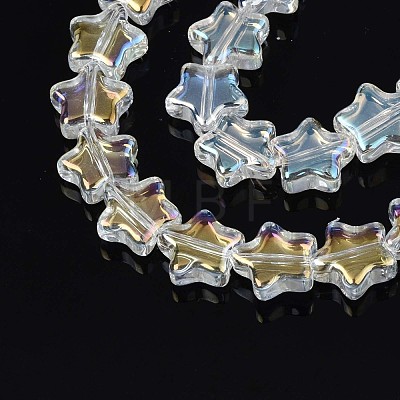 Electroplate Glass Beads Strand EGLA-S188-17-B04-1