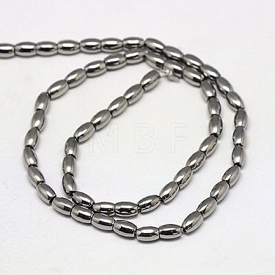 Electroplate Non-magnetic Synthetic Hematite Beads Strands G-J168-6x4mm-01-1