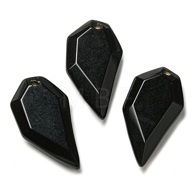 Natural Obsidian Pendants G-G052-A05-1