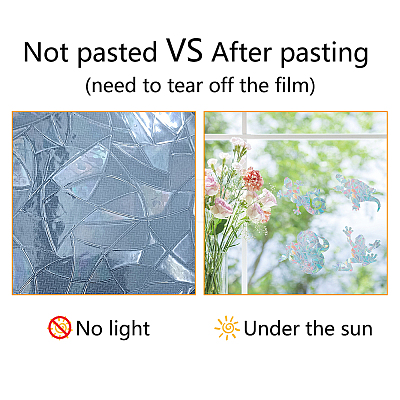 Waterproof PVC Colored Laser Stained Window Film Adhesive Stickers DIY-WH0256-032-1