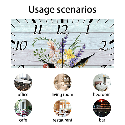 MDF Printed Wall Clock HJEW-WH0059-003-1