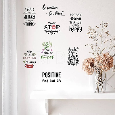 8 Sheets 8 Styles PVC Waterproof Wall Stickers DIY-WH0345-093-1