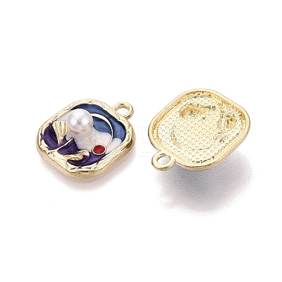 Alloy Enamel Pendants ENAM-N069-17KCG-1