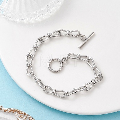 304 Stainless Steel Infinity Link Chains Bracelets for Women BJEW-JB12756-1