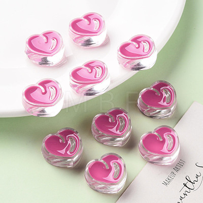 Transparent Enamel Acrylic Beads TACR-S155-004I-1